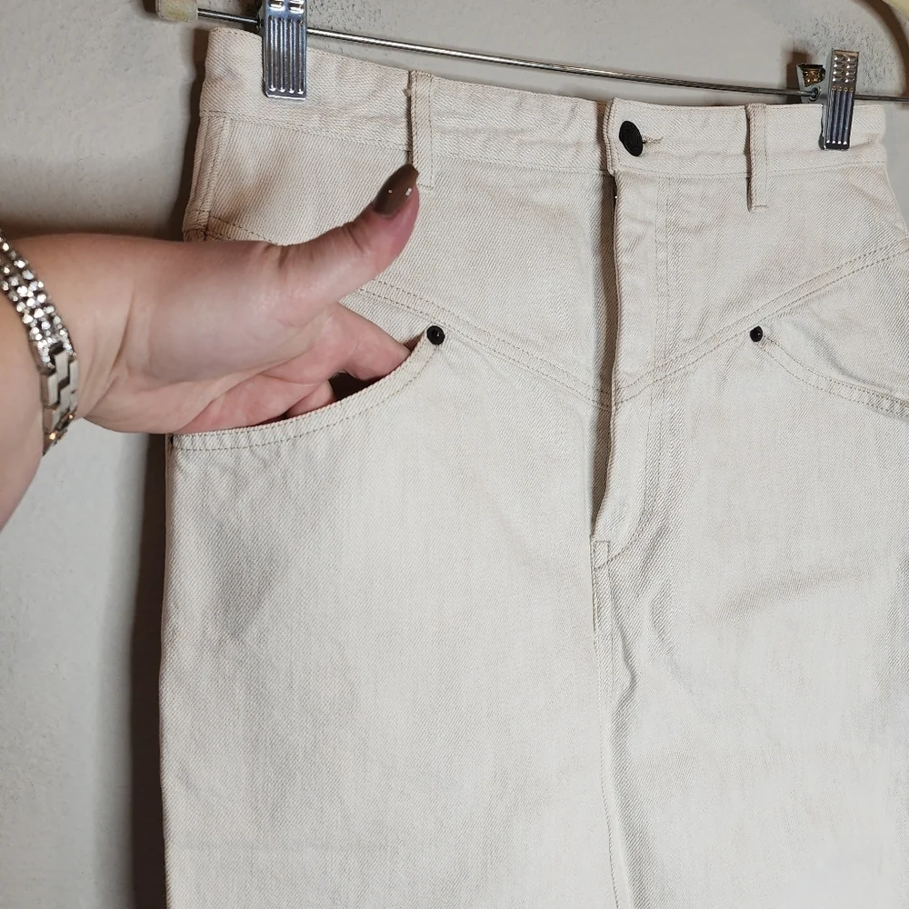 Isabel Marant Off White Denim Skirt Size 38 (Size 6) 100%‎ Cotton
